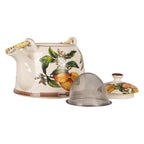 Theepot met Filter 800 ml Wit Geel Keramiek Citroenen