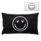 Kussenhoes 30x50 cm Zwart Wit Polyester smile
