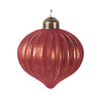 Kerstbal Ø 8x9 cm Rood Glas