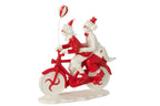 J-Line figuur Clown Fiets - polyresin - rood/wit