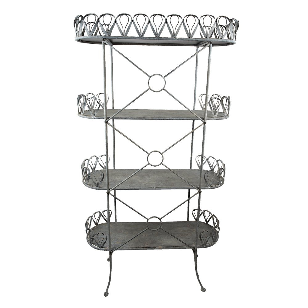 Opbergrek Grijs, IJzer 91x36x168 cm