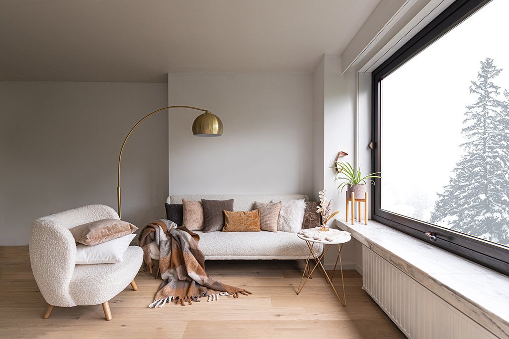 Kussen (gevuld) Anna 44X44CM, taupe