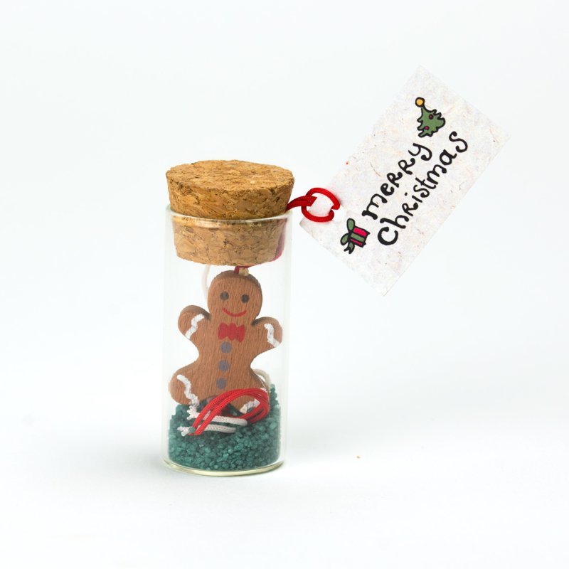 Flesje kerst gingerbreadman