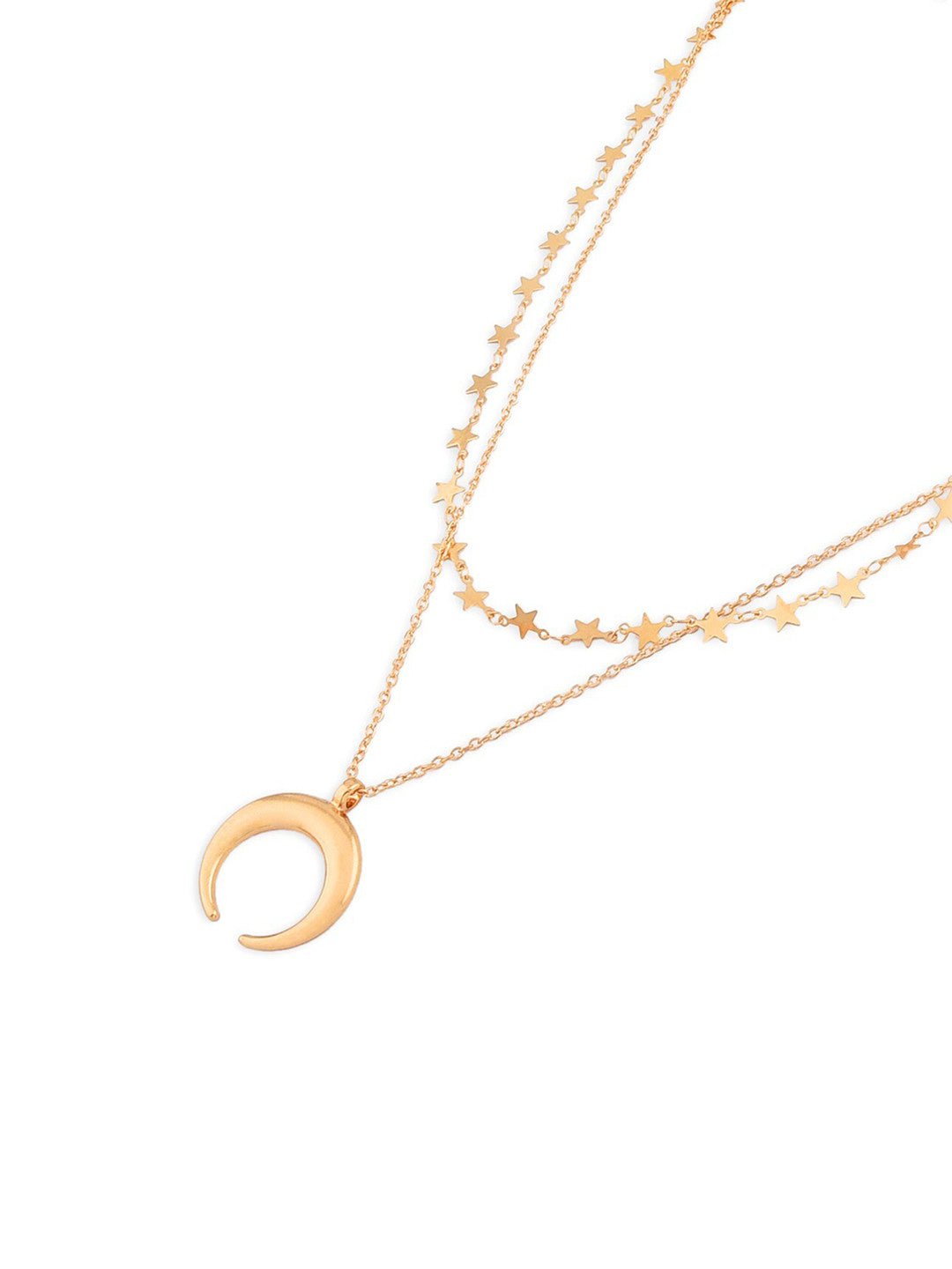 Tweelaags vergulde ketting – legering – 33 cm