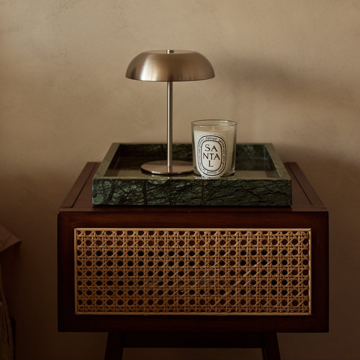 Marmer dienblad tray 30x30cm groen