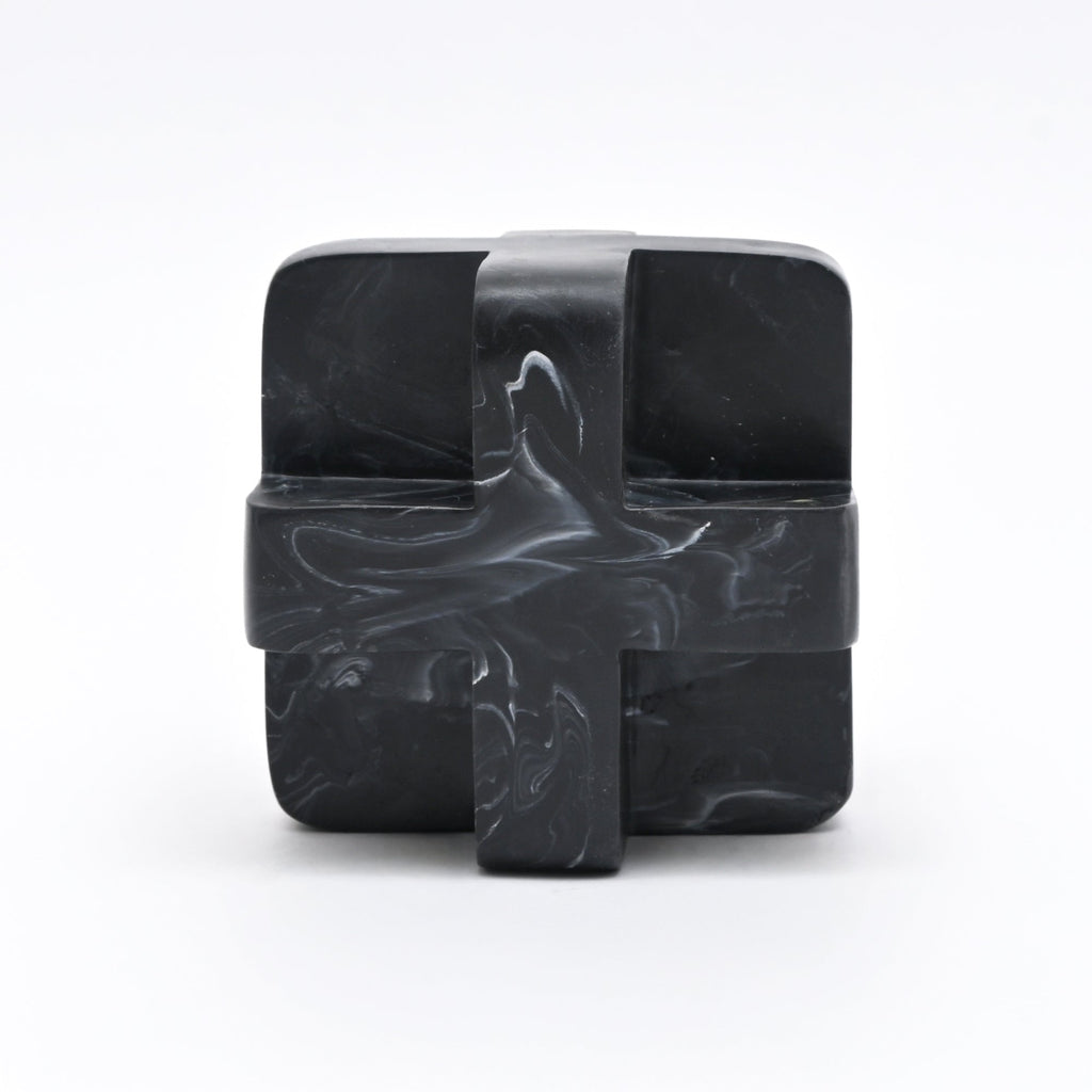 Modern zwart abstract knoopsculptuur decoratief accent voor hedendaagse interieurs