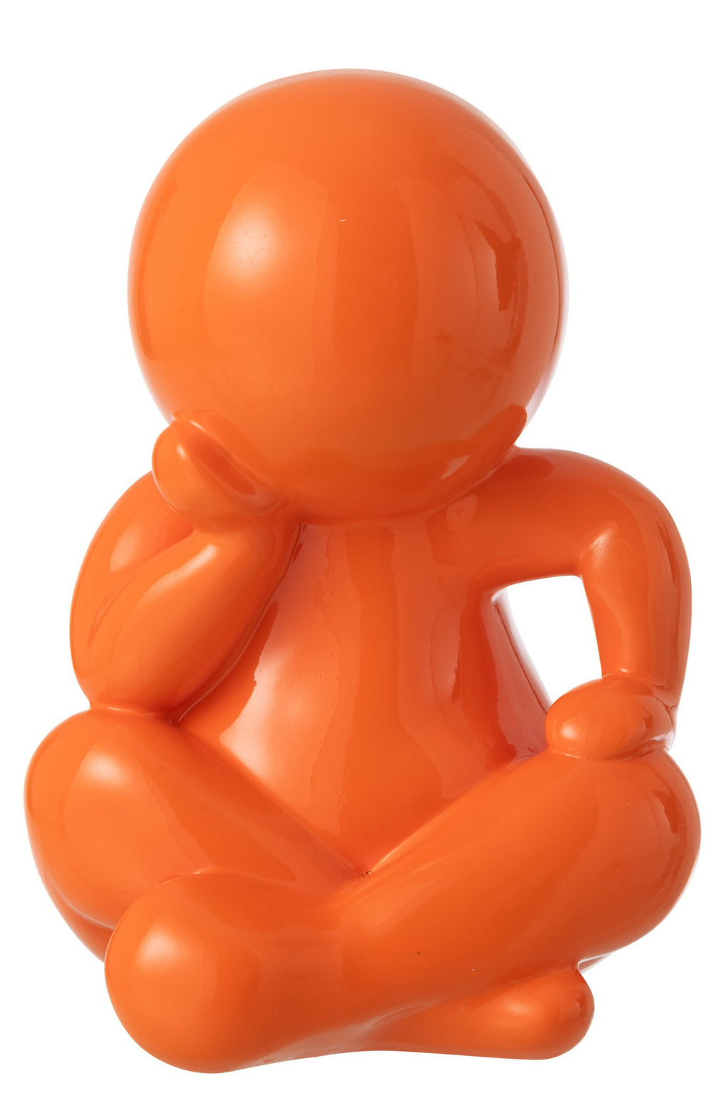 J-Line decoratie Beeldje Marcel - polyresin - donkeroranje