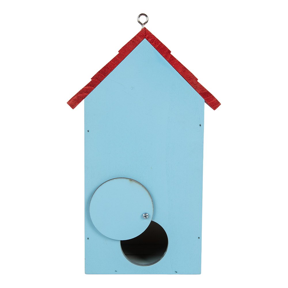 Vogelhuis 15x10x22 cm Blauw Hout