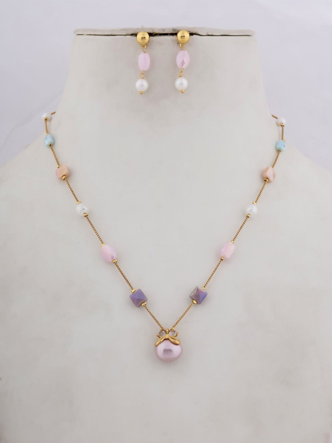 Messing vergulde ketting – mode-sieraden – verguld messing met kristallen