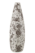 J-Line vaas Zen - porselein - wit/zwart - 53 cm hoog