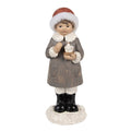 Beeld Kind 14 cm Grijs Polyresin Kerstfiguren