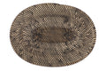 Placemat rattan - ovaal - dia 36 cm, zwart