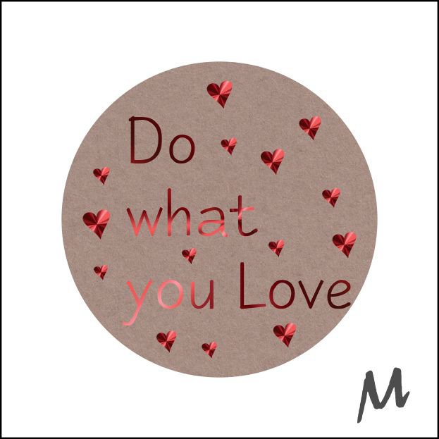 What you love kraft/rood - wensetiket - rol van 500