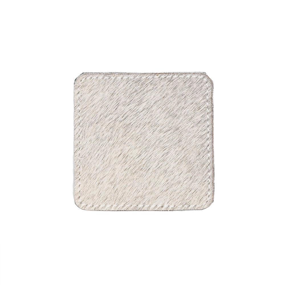 Onderzetter koe vierkant grijs 9x9cm