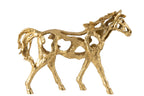 J-Line figuur Paard Rennen - polyresin - goud - L