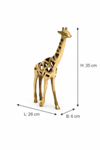 Decoratief gouden giraffebeeld – moderne huiskunst