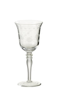 J-Line Gegraveerd wijnglas - rode wijn - glas - transparant
