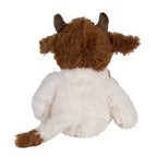 Knuffel koe 24x25x29 cm wit Bruin Pluche