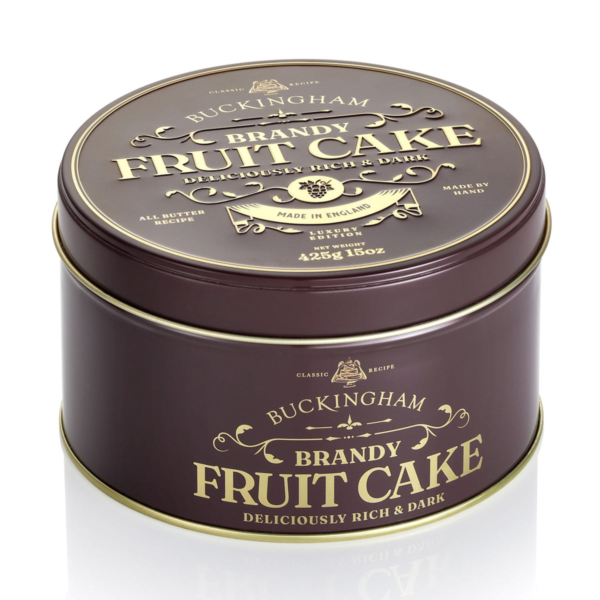 Buckingham Cakes - Brandy Fruit Cake with Cognac - vintage blik