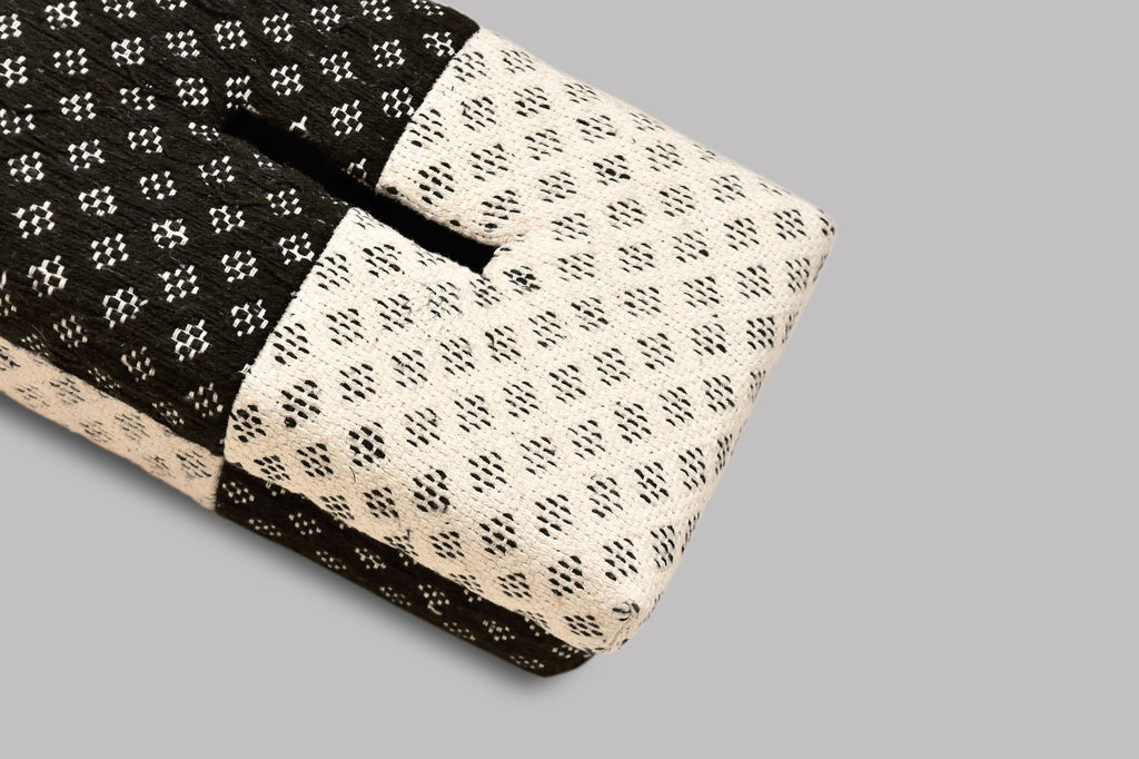 Handgeweven jacquard tissuebox - dubbelzijdig patroon