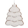 Kersthanger Kerstboom 8x1x10 cm Wit Kunststof