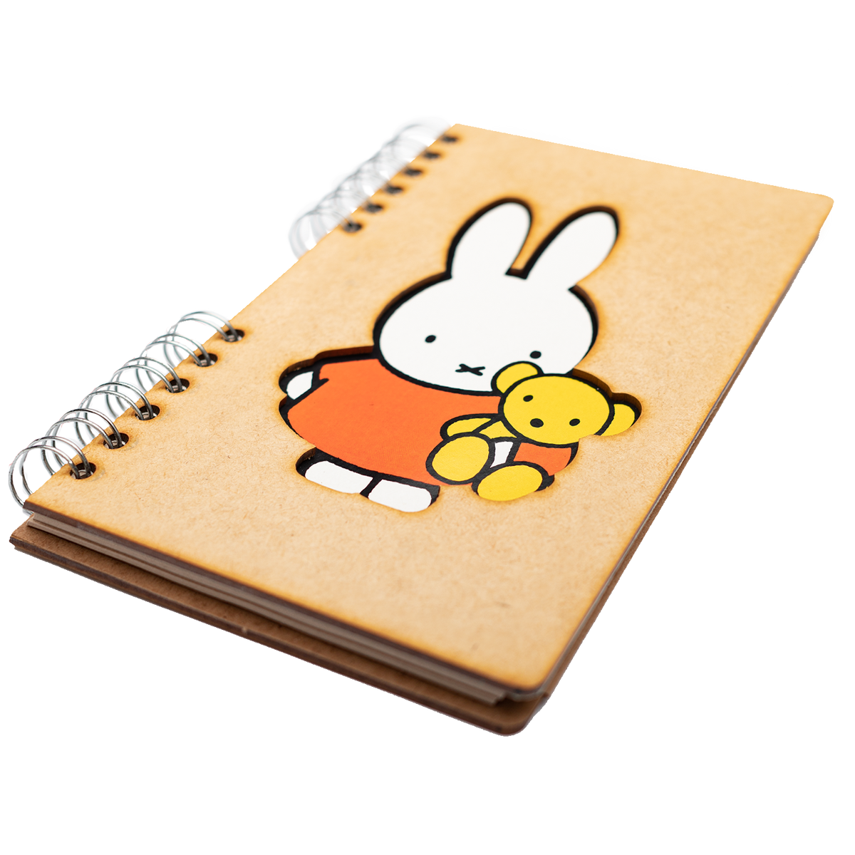Duurzaam Houten Notitieboek – Komoni – Nijntje met Beer – Miffy with Bear – Gerecycled papier