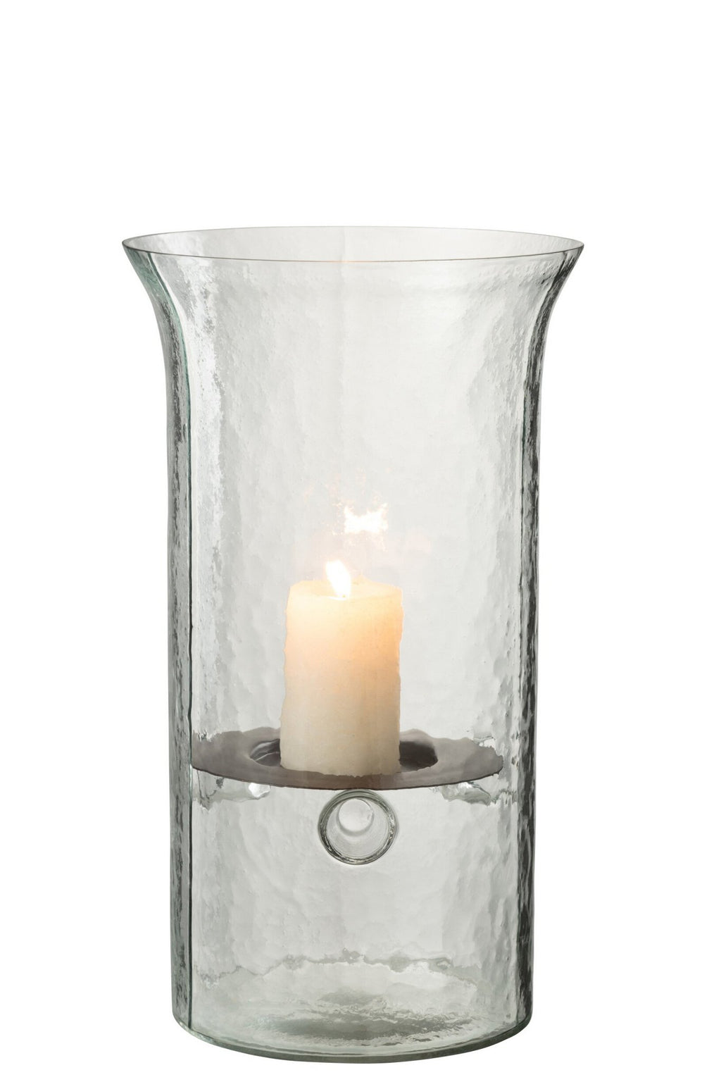 J-Line kaarshouder Bord Wazig - glas - transparant - medium