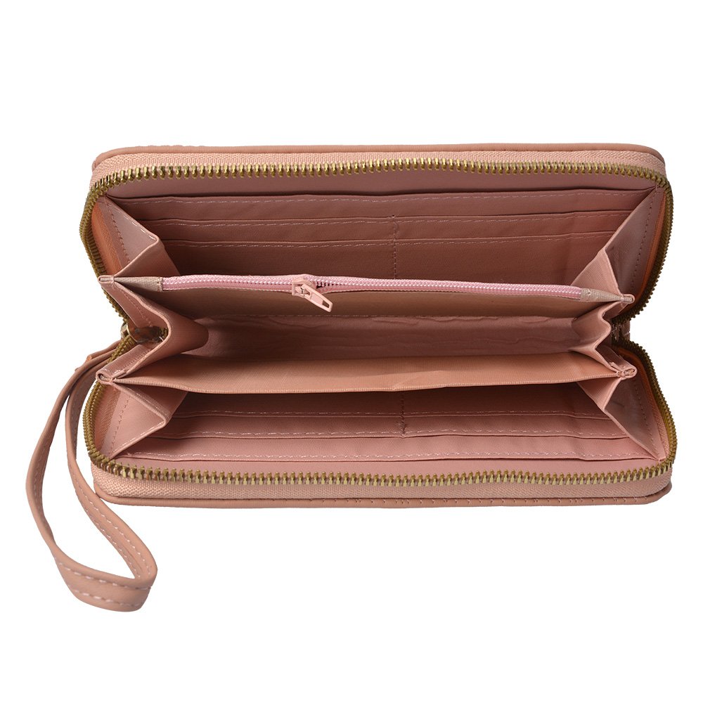 Portemonnee 19x10 cm Roze Kunstleer