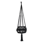Macrame plant hanger extra large black