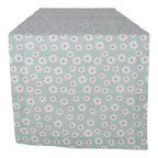 Daisy Flowers Tafelloper groen 50x140cm