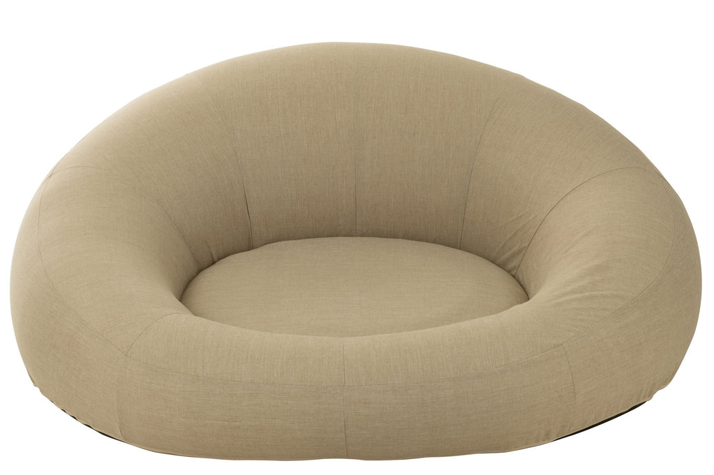 J-Line Matras Donut Polyethyleen Beige