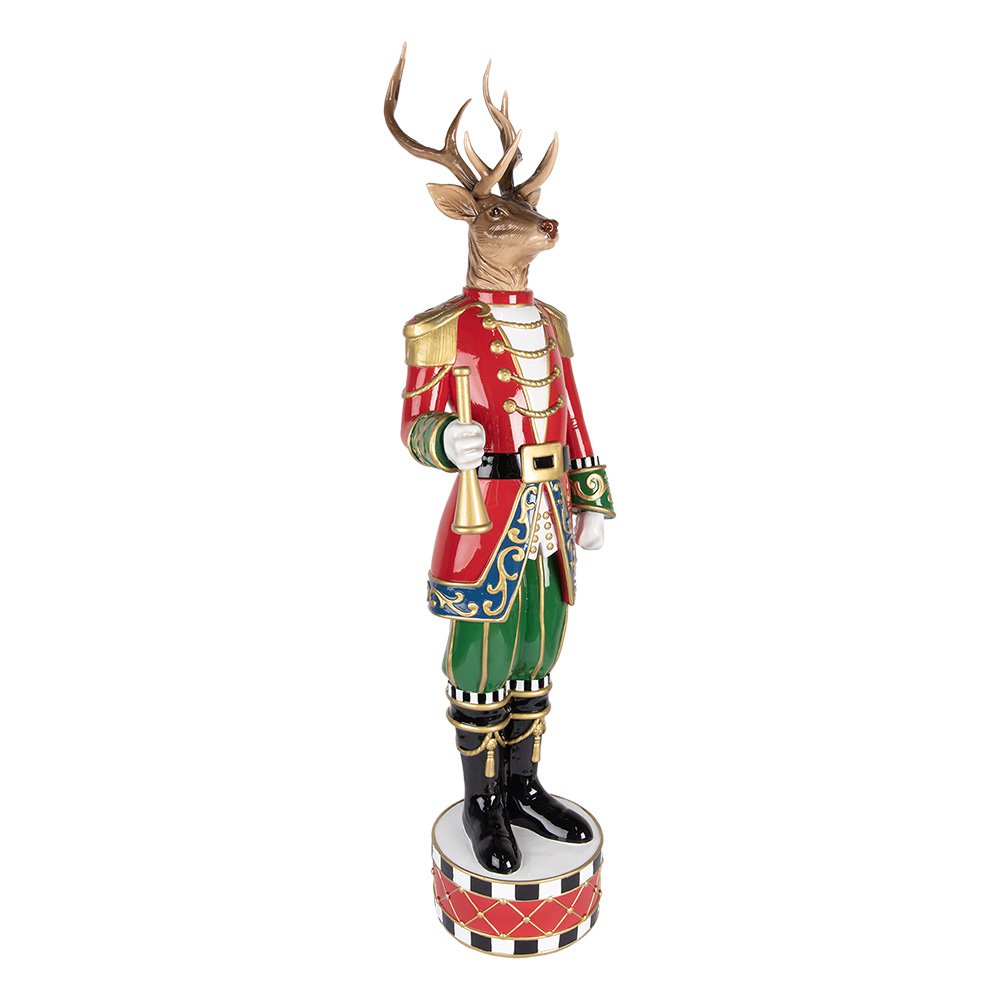 Kerstdecoratie Beeld Hert 25x20x82 cm Bruin Kunststof