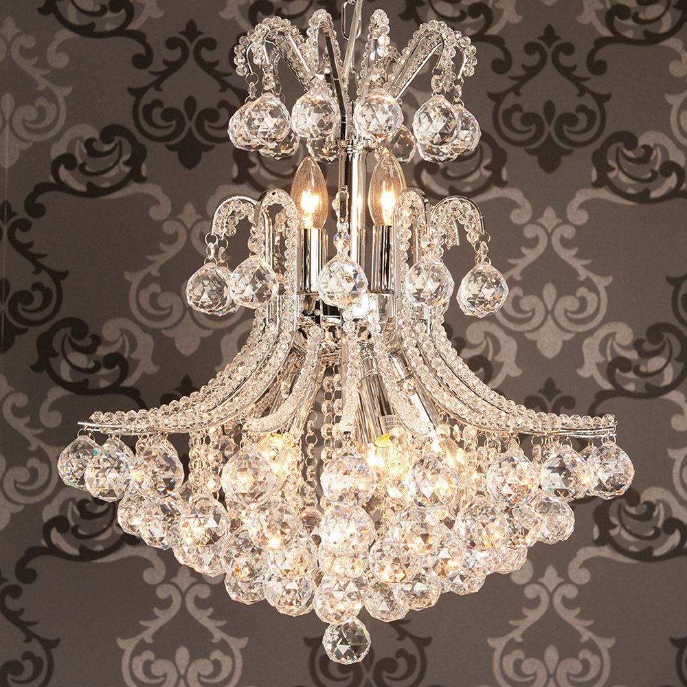 Kroonluchter 60-180 x Ø50 cm Transparant IJzer Hanglamp