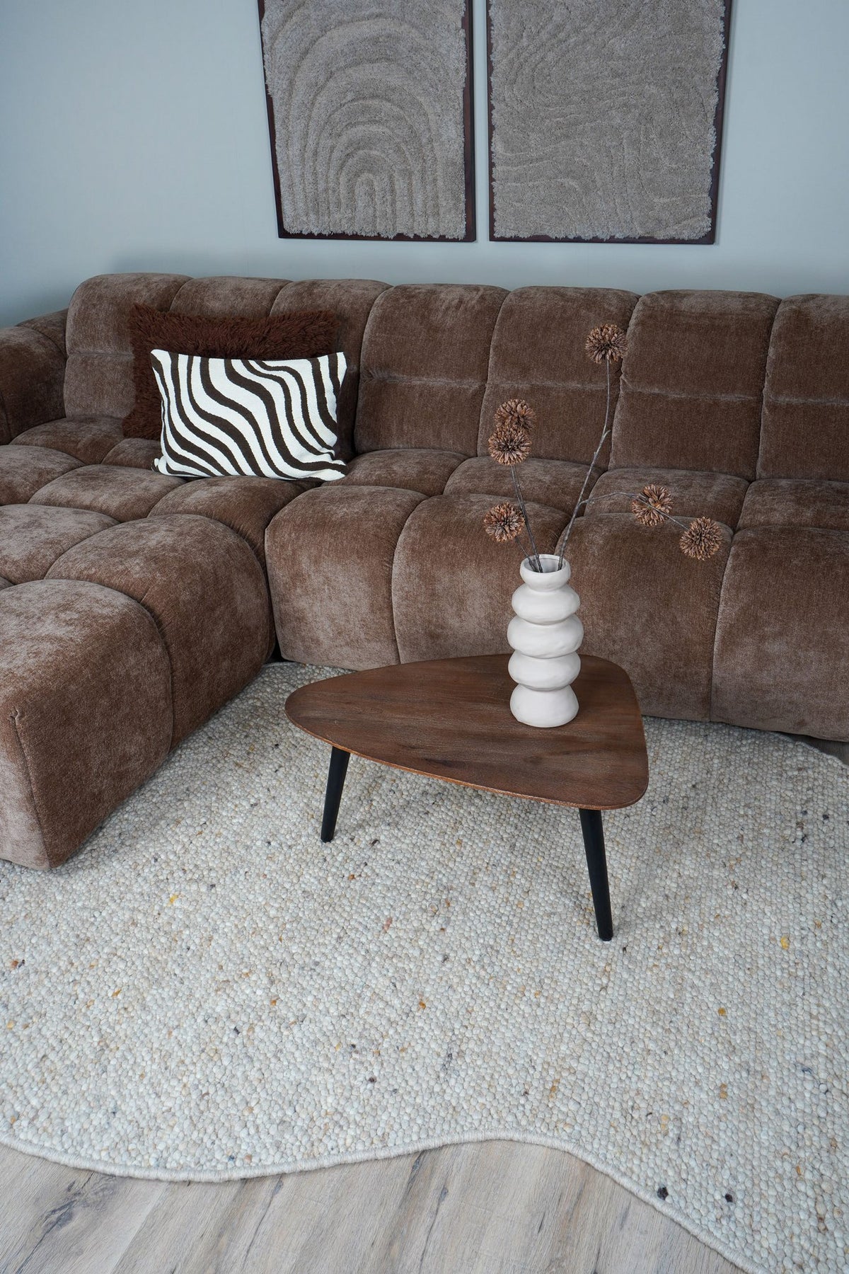 Vloerkleed Stone Licht Beige 462 - Organisch 200 x 280 cm