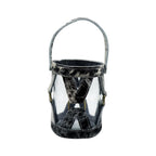 *windlicht koe hengsel zwart/wit 15cm*