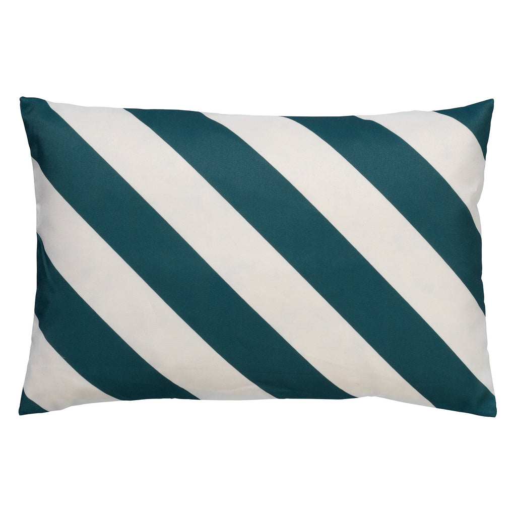 Dutch Decor Sanzeno - Buitenkussen 40x60 cm - Waterdicht & UV-bestendig - Alsemgroen - Groen, wit