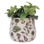 Bloempot Ø 21x19 cm Beige Keramiek Groenten