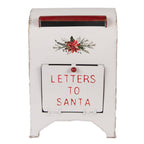 Kerstdecoratie Beeld Brievenbus 20x14x30 cm Wit Metaal