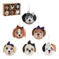 Ornament bal dier bruin 6 stuks