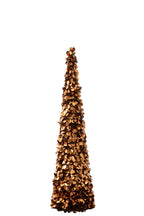 J-Line decoratie boom Sprankelend - polystyreen - bruin - large