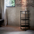 Serveerwagen 48xH96cm 3 lagen zwart Bar
