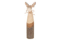 Houten eland 6x4,5x19cm naturel