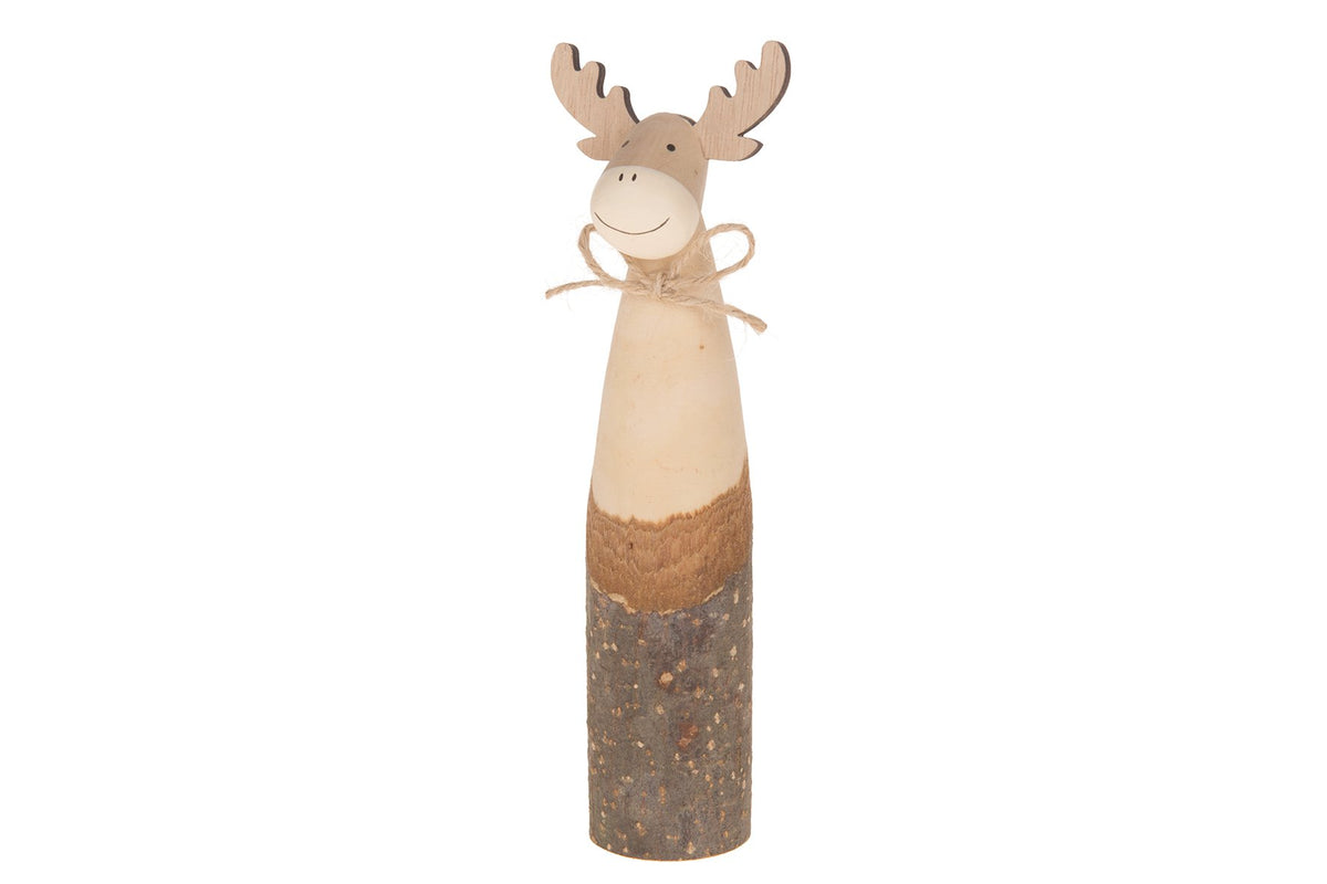 Houten eland 6x4,5x19cm naturel