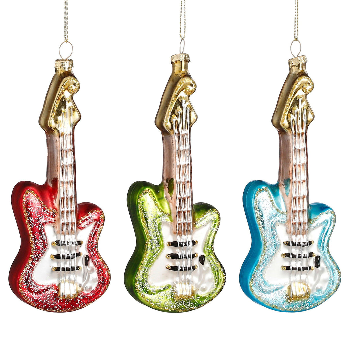 Ornament guitar rood blauw groen