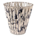 Theelichthouder Ø 10x10 cm Grijs Beige Glas Waxinelichthouder