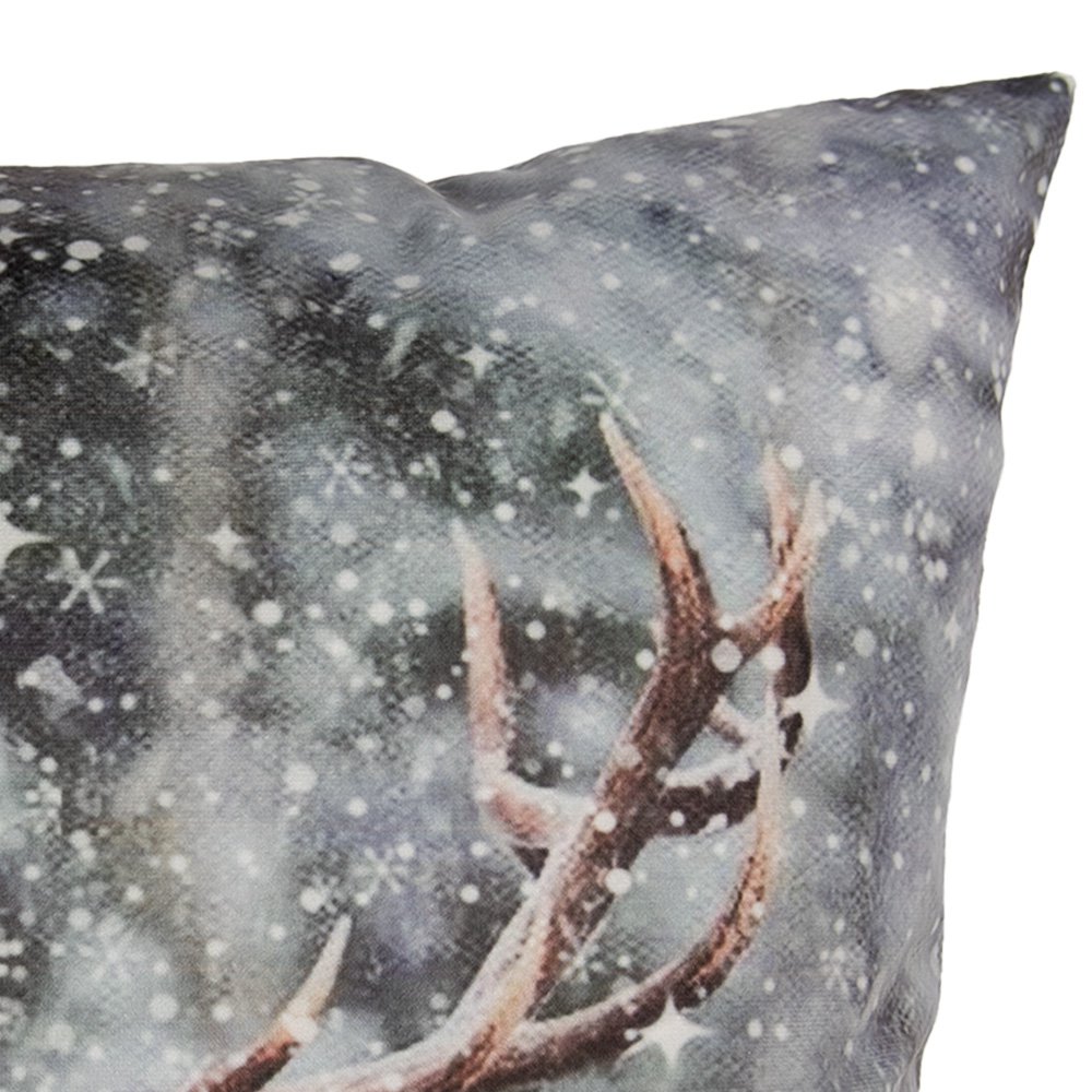 Kussenhoes 45x45 cm Grijs Polyester Hert