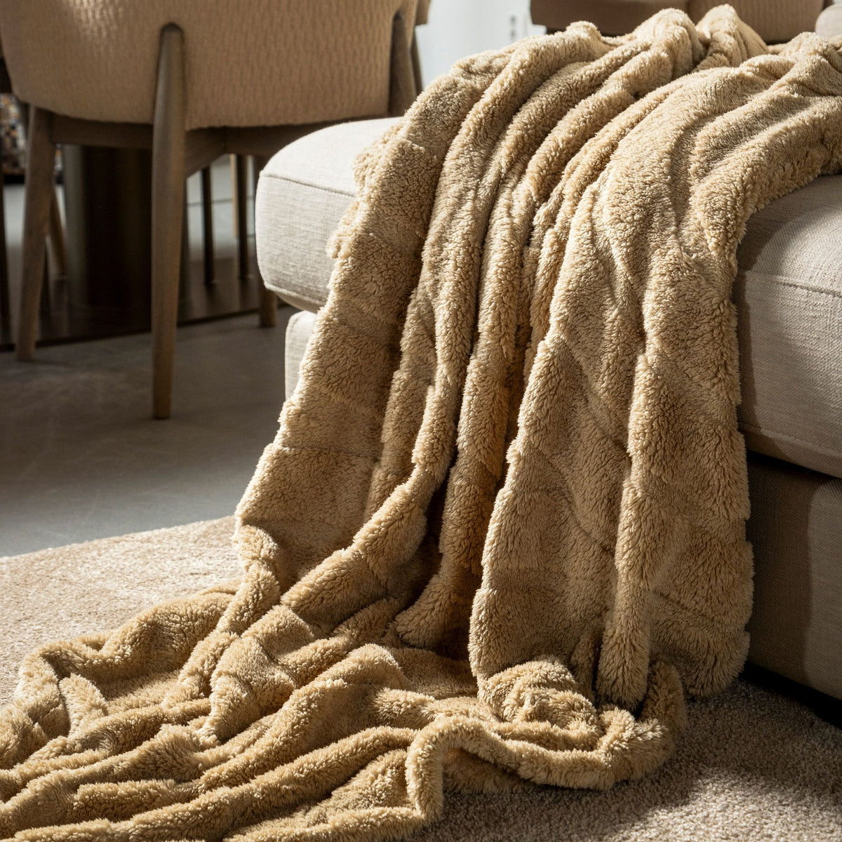 Dutch Decor Leslie - Plaid 150x200 cm - Gerecycled - Irish Cream - Beige