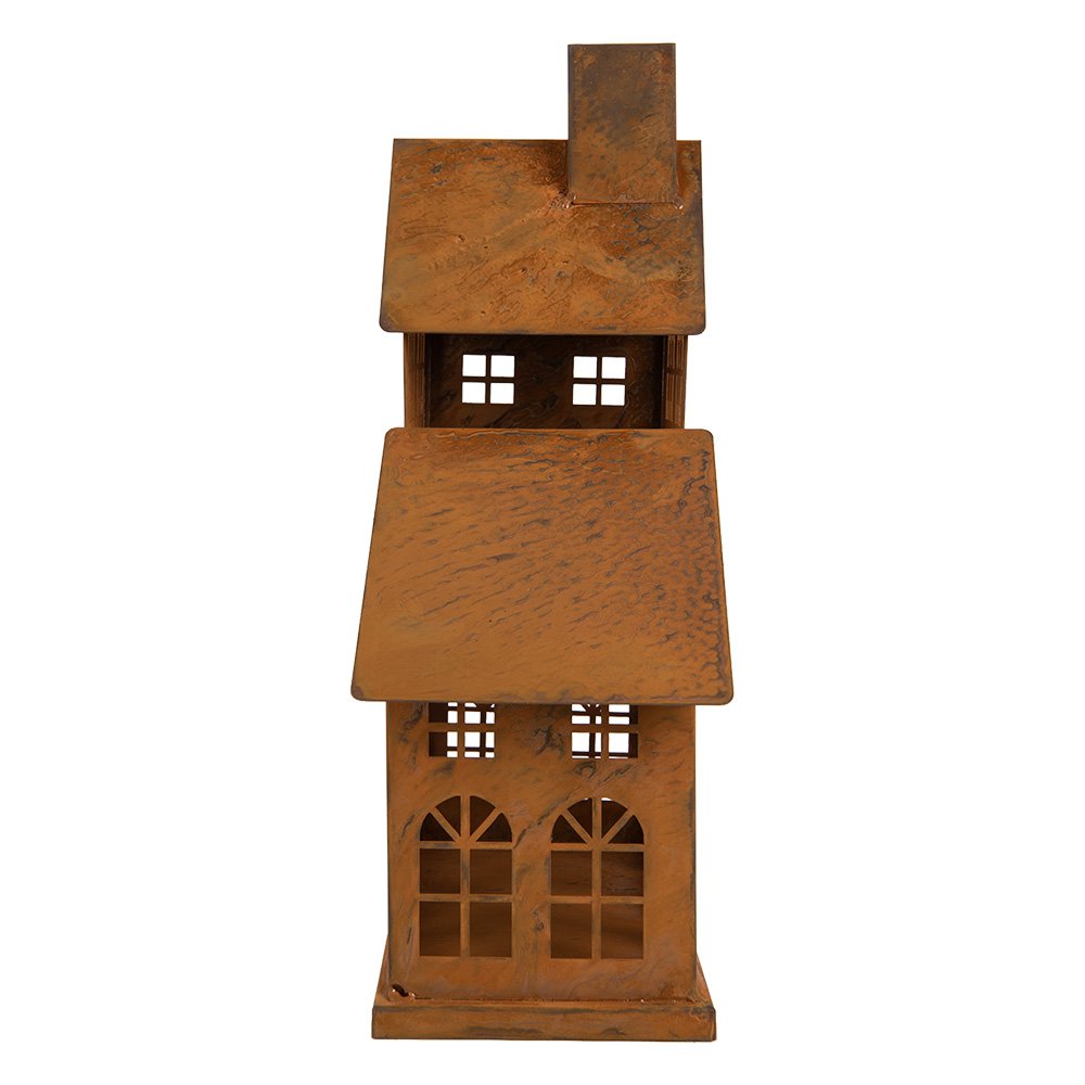 Decoratie Beeld Huis 22x11x32 cm Bruin Metaal