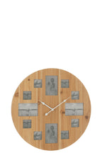J-Line Wandklok Foto Mdf Naturel