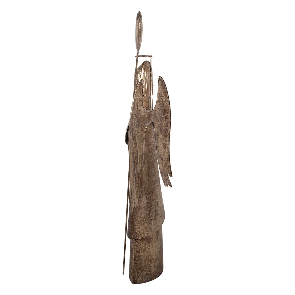 Kerstdecoratie Beeld Engel 48x18x136 cm Goudkleurig Metaal